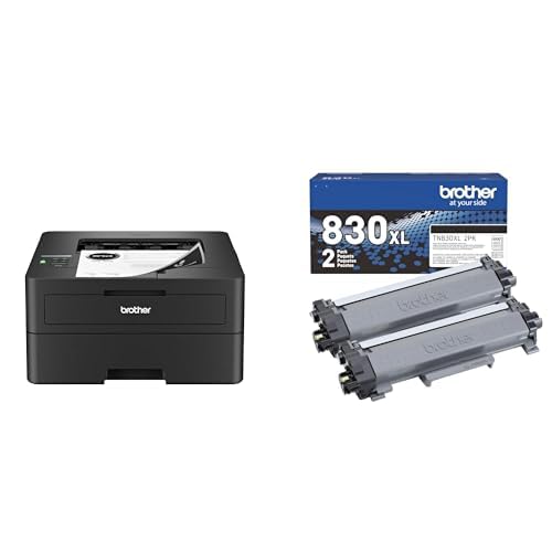 Brother HL-L2460DW Wireless Compact Monochrome Laser Printer with Duplex, Mobile Printing, Black & White Output | Includes Refresh Subscription Trial(1), (Renewed Premium - Refurbished)