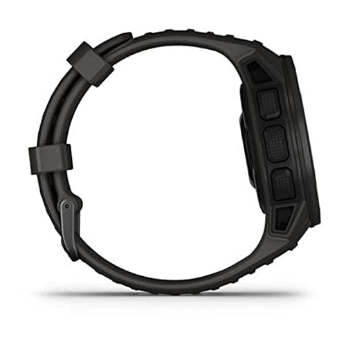 Garmin Instinct Solar, Solar-Powered Rugged Outdoor Smartwatch, Built-in Sports Apps and Health Monitoring, Graphite (Renewed)