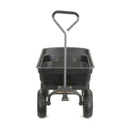 Gorilla Carts 600 lb Poly Garden Dump Cart, 4 Cu Ft Wagon, Quick-Release