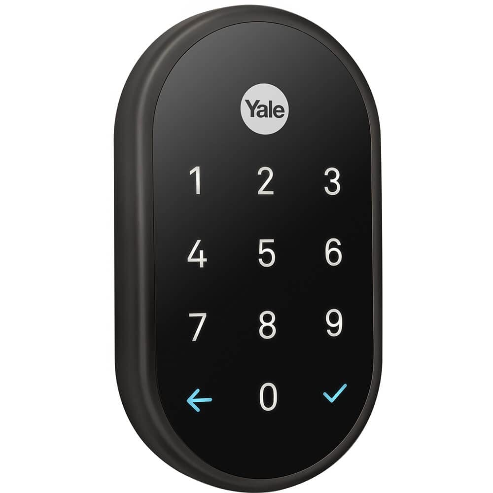 Google Nest x Yale Lock - Tamper-Proof Smart Lock for Keyless Entry - Keypad Deadbolt Lock for Front Door - Oil Rubbed Bronze