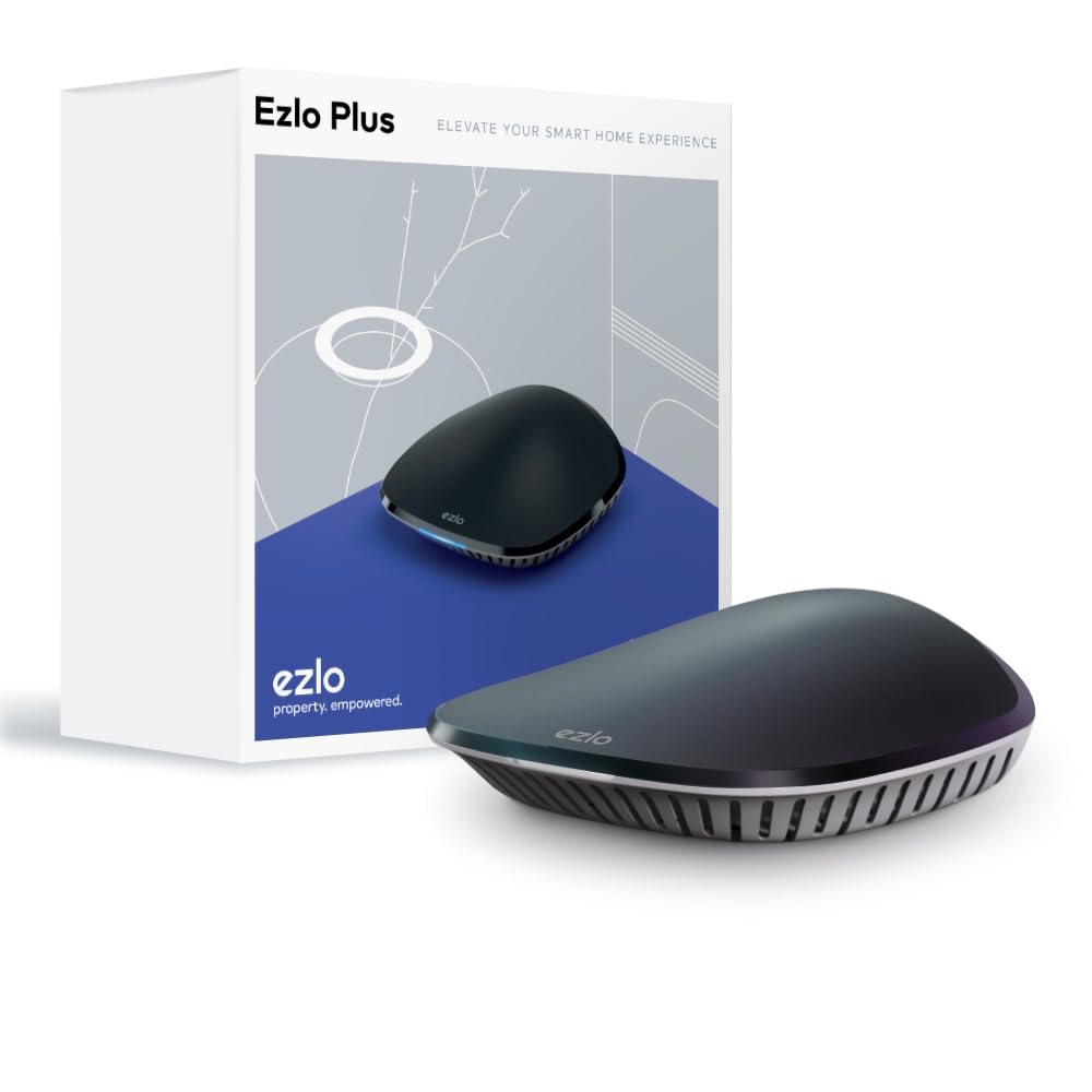 EzloPlus Smart Home Hub with Zigbee & Z-Wave | Works with Wi-Fi Devices Associated with Amazon Alexa & Google Assistant to Control Smart Locks, Lights and Switches