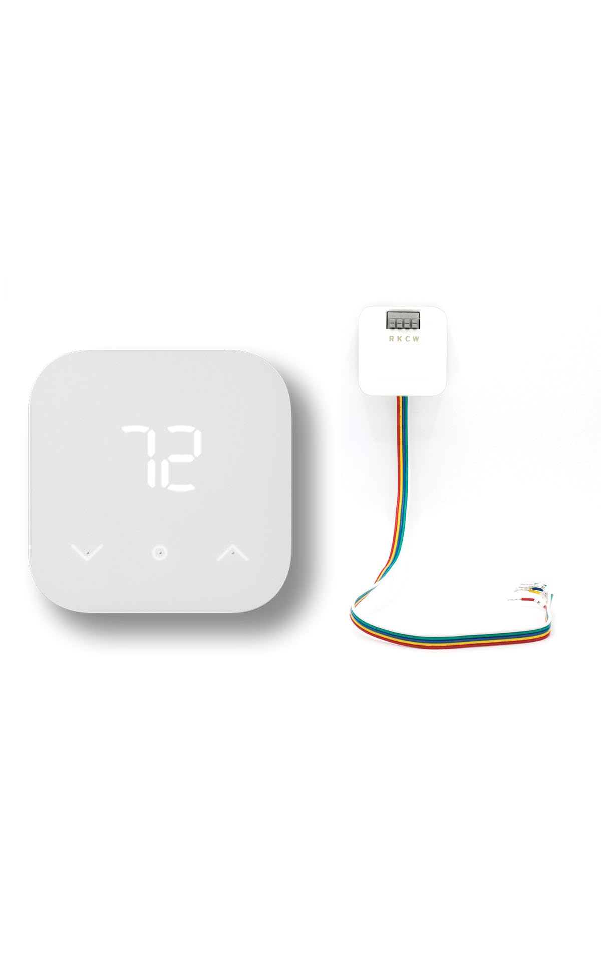 Amazon Smart Thermostat with C-wire adapter, Save money and energy, Works with Alexa and Ring