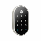 Google Nest x Yale Lock - Tamper-Proof Smart Lock for Keyless Entry - Keypad Deadbolt Lock for Front Door - Satin Nickel