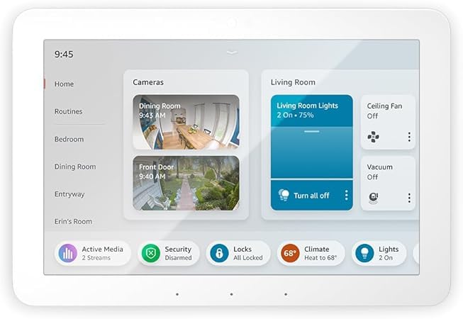 Echo Hub with WiZ 60W A19 LED Smart Color Bulb - Connects to Your Wi-Fi - E26 Base - Control with Voice or App - Matter Compatible