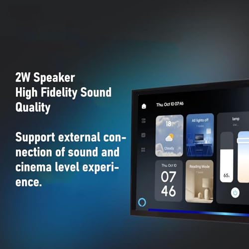 8 Inch Smart Control Touch Screen, WiFi Bluetooth 5.2 Smart Home Control Panel with APP, 2GB RAM and 16GB ROM, Supports External Sound Connections