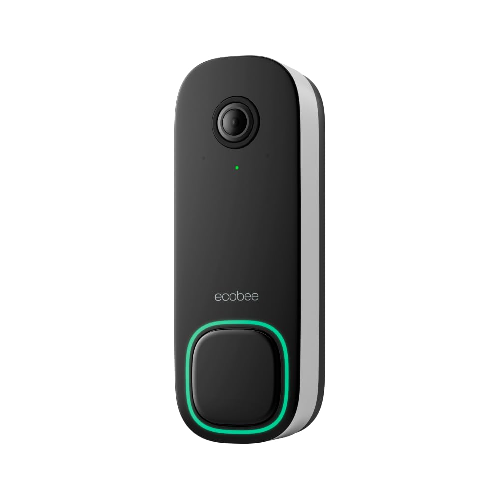 ecobee Smart Video Doorbell Camera Wired 1080p HDR, Smart Alerts