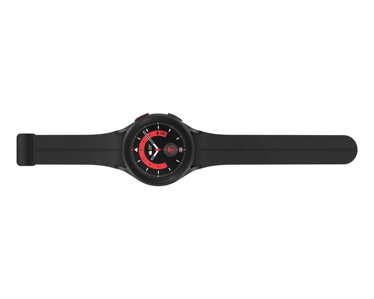 SAMSUNG Galaxy Watch 5 Pro (45mm,WIFI + 4G LTE) 1.4'' Super AMOLED Smartwatch GPS Bluetooth with Sleep Coaching,Bioactive Sensor,Water Resistant R925U (Fast Charger Bundle,Black Titanium) (Renewed)