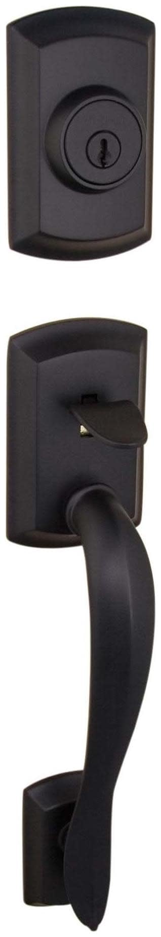 Kwikset 800AVHLIP-S.STRKP Avalon Sectional Single Cylinder Keyed Entry Exterior Pack Handleset with SmartKey
