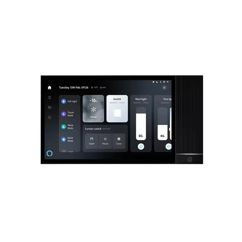 Fabater Smart Home Control Panel, 8 Inch Multifunctional Intelligent Control Touch Screen with Voice Controls and Dual Speakers, 2G+16G Smart Scene Wall Panel for Home