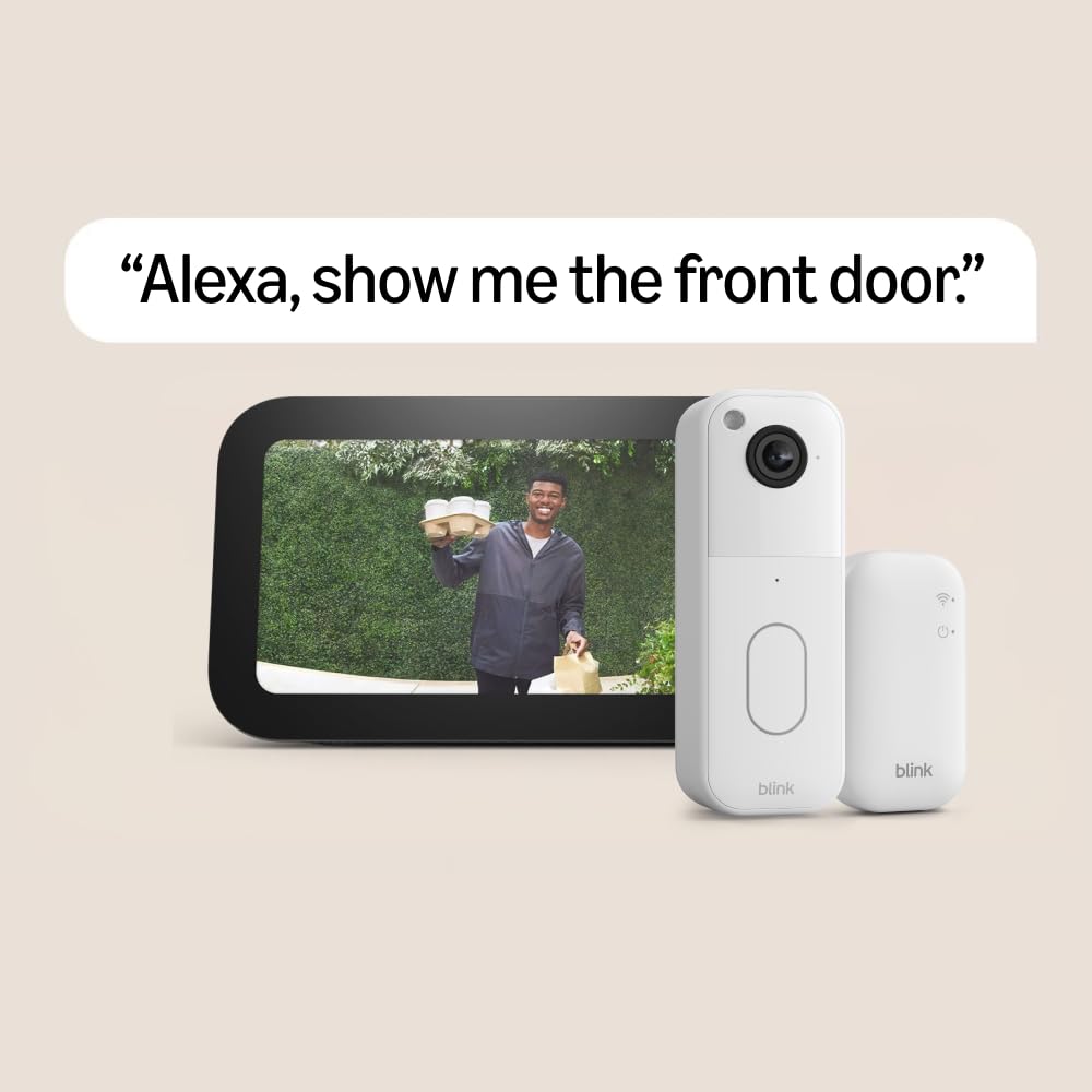 Amazon Echo Show 5 with Blink Video Doorbell (newest model), Designed for Alexa+