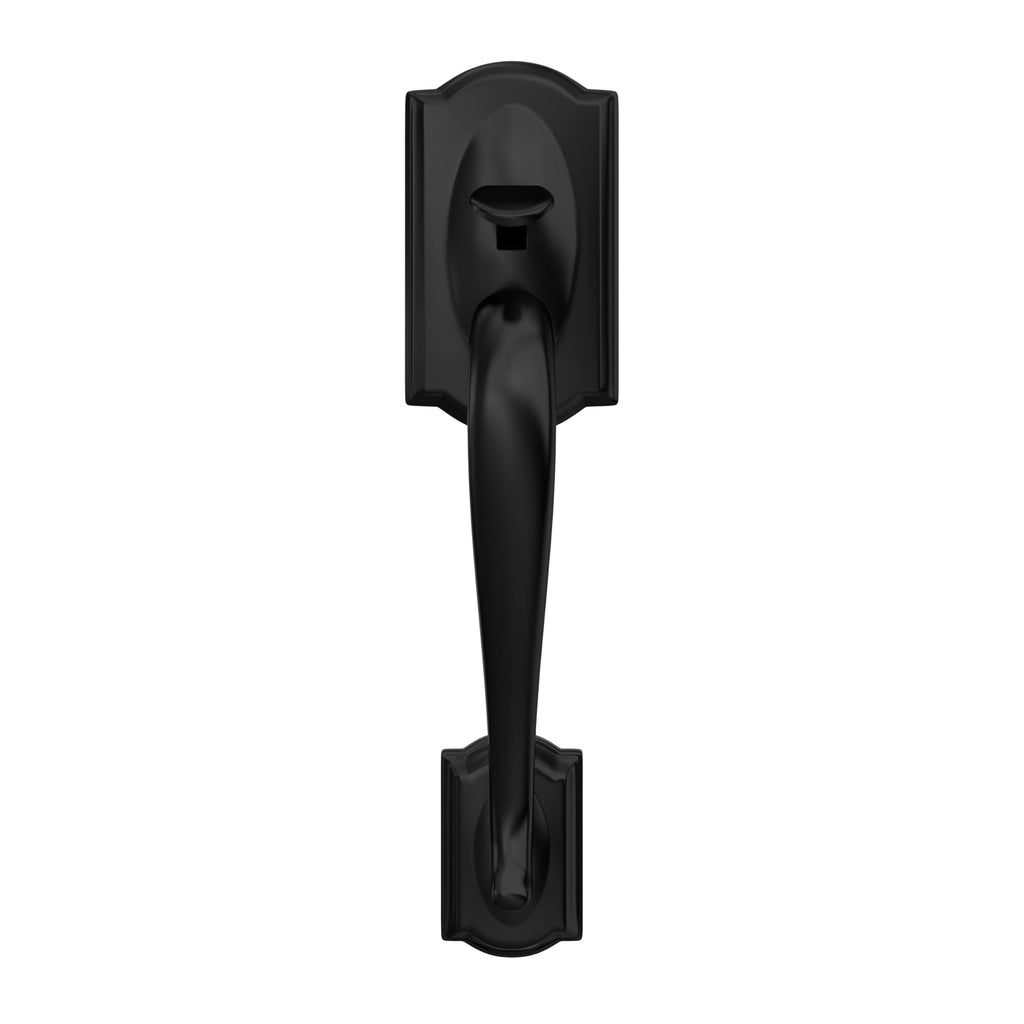 SCHLAGE Camelot Entry Handleset, Right Hand Accent Lever, Matte Black