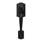SCHLAGE Camelot Entry Handleset, Right Hand Accent Lever, Matte Black