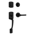 Kwikset Henley Front Door Lock Set with Deadbolt and SmartKey, Matte Black