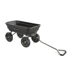 Gorilla Carts 600 lb Poly Garden Dump Cart, 4 Cu Ft Wagon, Quick-Release