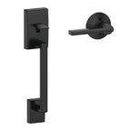 SCHLAGE Century Lower Half Entry Handleset, Latitude Lever, Matte Black
