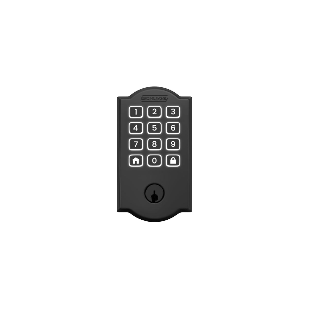 Schlage Arrive Smart WiFi Deadbolt Lock with Camelot Trim, Matte Black