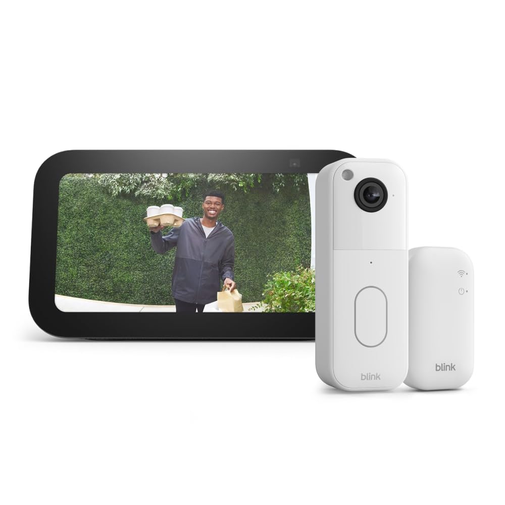 Amazon Echo Show 5 with Blink Video Doorbell (newest model), Designed for Alexa+