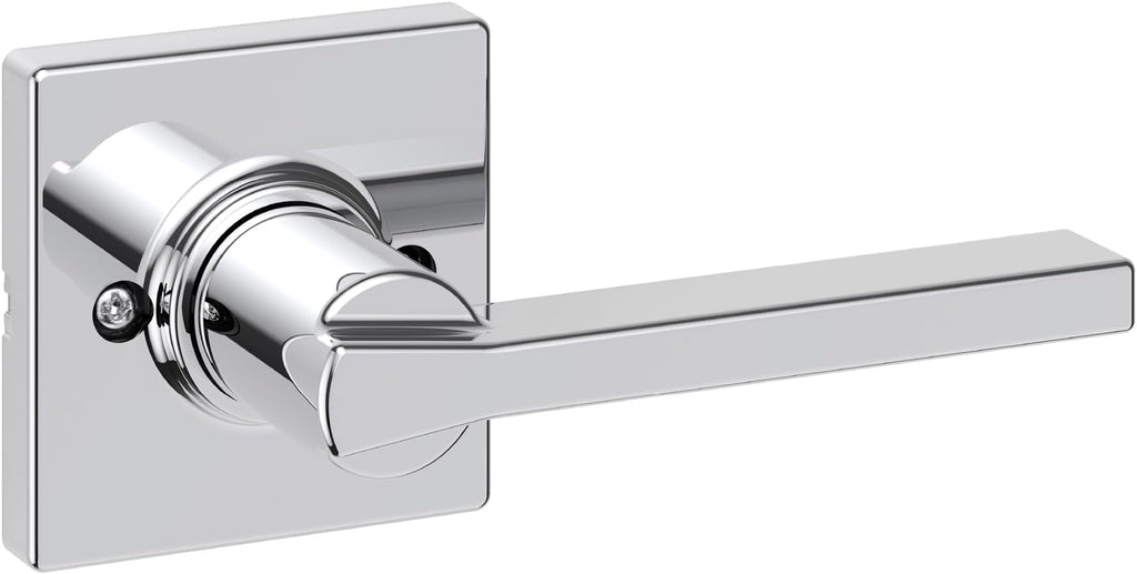 Kwikset Casey Entry Door Handle with Lock and Key, Secure Keyed Reversible Lever Exterior, for Front Entrance and Bedrooms, Matte Black, 4 Pack, Pick Resistant SmartKey Rekey Security and Microban