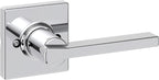 Kwikset Casey Entry Door Handle with Lock and Key, Secure Keyed Reversible Lever Exterior, for Front Entrance and Bedrooms, Matte Black, 4 Pack, Pick Resistant SmartKey Rekey Security and Microban