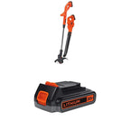 BLACK+DECKER 20V MAX Weed Eater, Edger and Sweeper Combo, Includes 2 Batteries and Charger, Cordless Electric Weed Wacker and 130 Mph Hard Surface Leaf Blower, 10 in. (LCC222)