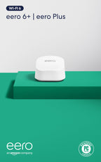 Amazon eero 6+ mesh wifi system - Supports internet plans up to a Gigabit, Coverage up to 4,500 sq. ft., Connect 75+ devices, 3-pack