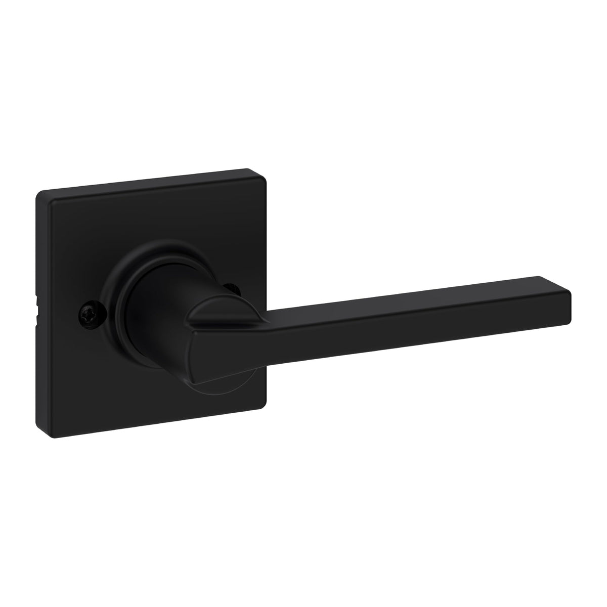 Kwikset Casey Entry Door Handle with Lock and Key, Secure Keyed Reversible Lever Exterior, for Front Entrance and Bedrooms, Matte Black, 4 Pack, Pick Resistant SmartKey Rekey Security and Microban