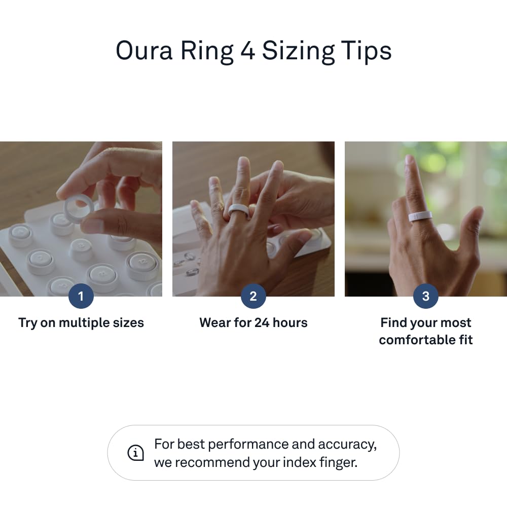 Oura Ring 4 Smart Ring - Silver - Size 7
