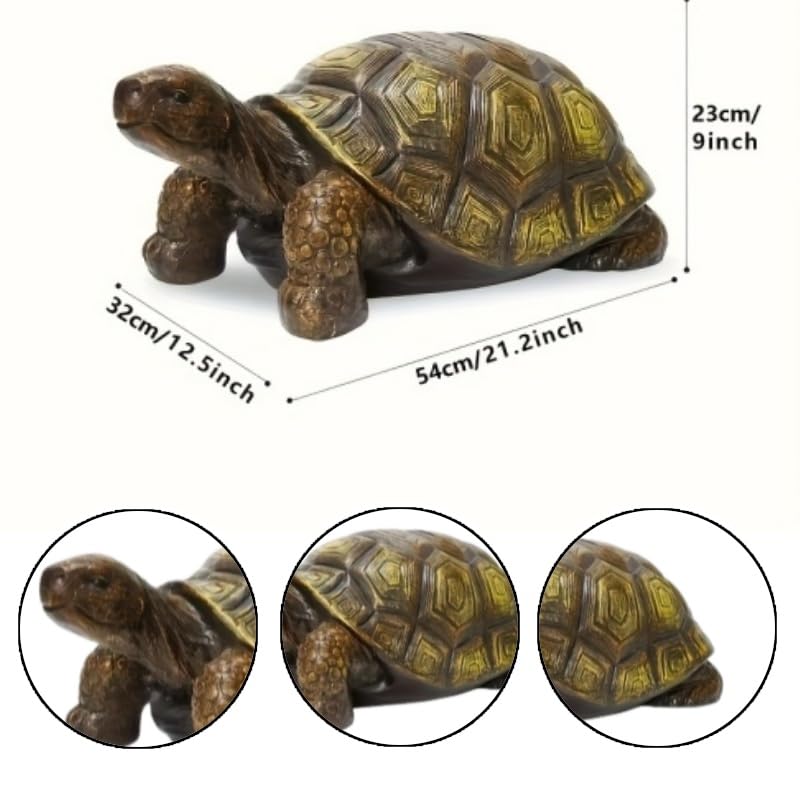 21"Large Outdoor Turtle Statue Stool for Garden,Porch,Yard & Patio