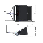 Brinly 54" Tow-Behind Combo Lawn Sweeper with Dethatcher and Hamper Windscreen