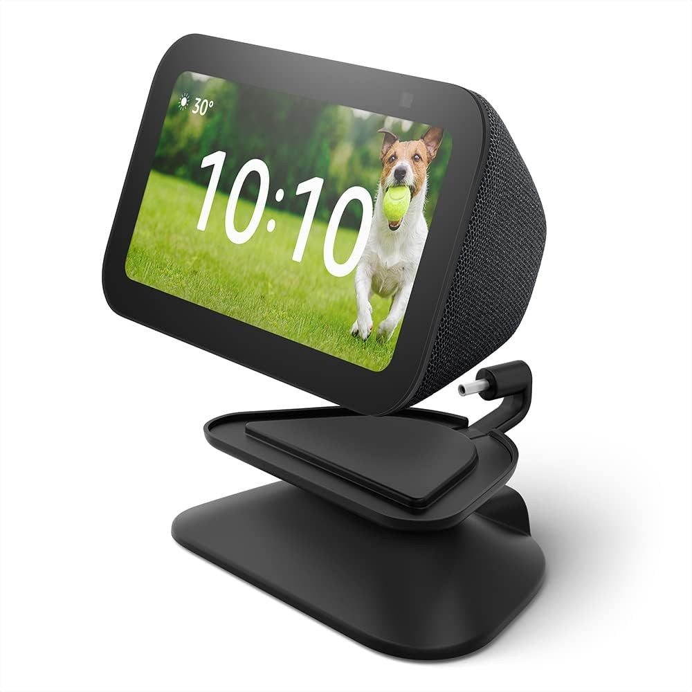 Echo Show 5 (3rd Gen) with Adjustable Stand with USB-C Charging Port, Charcoal