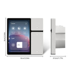 Smart Home Control Panel 3.5 Inch Touchscreen with Built in IR and Voice Assistant All in One App Control for Home and Office White 9x9x4.5cm