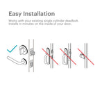 August Home Smart Lock Pro + Connect Hub - Wi-Fi Smart Lock for Keyless Entry - Works with Alexa, Google Assistant, and more – Silver