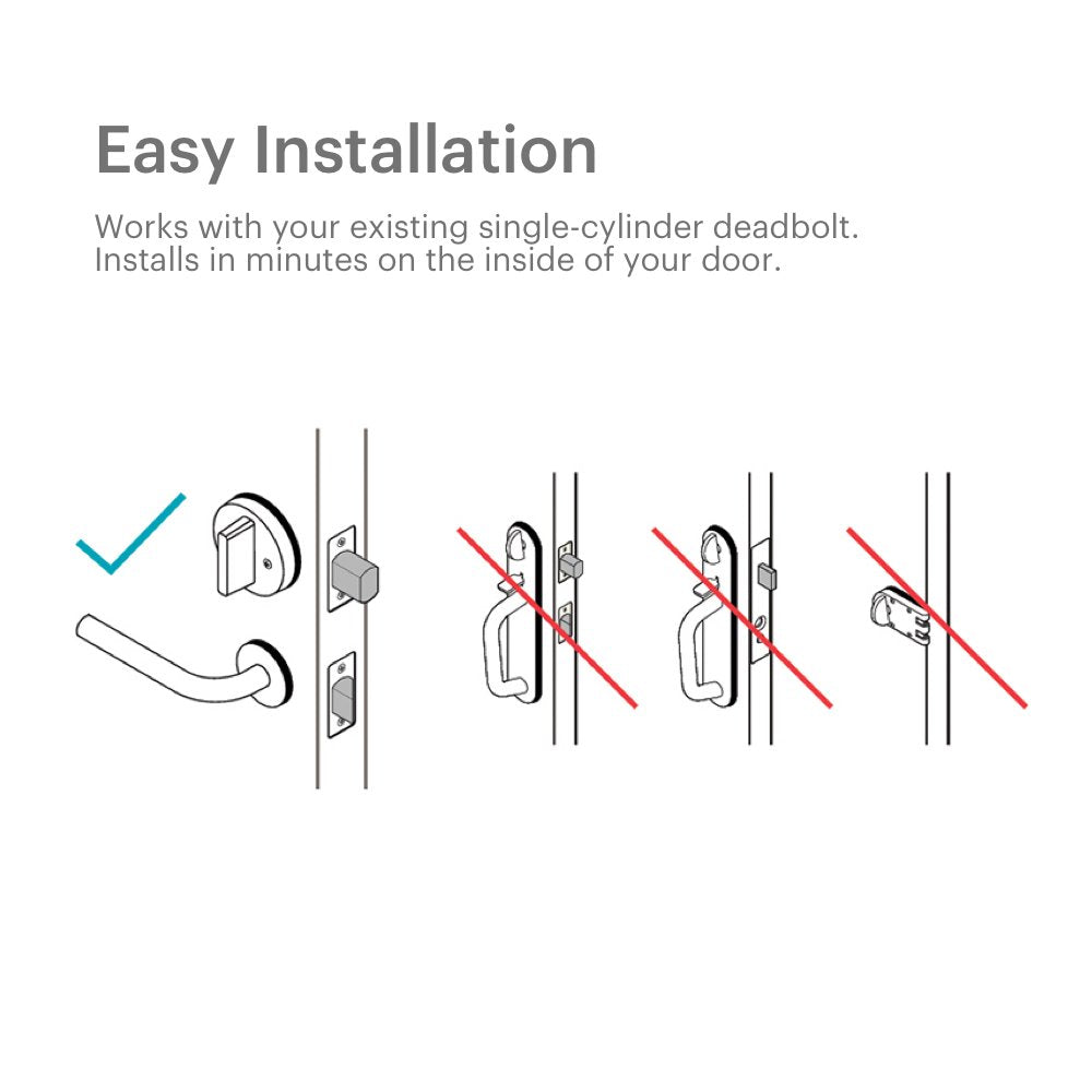 August Home Smart Lock Pro + Connect Hub - Wi-Fi Smart Lock for Keyless Entry - Works with Alexa, Google Assistant, and more – Silver