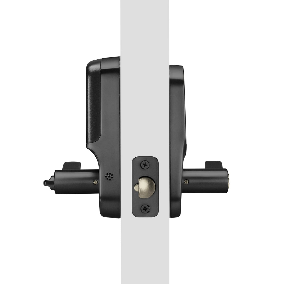 Yale Assure Lever Entry Door Handle with Keypad, Black Suede Smart Door Lock with Handle, Back-Up Key, and Z-Wave, ‎YRL226-ZW2-BSP