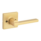 Kwikset Casey Entry Door Handle with Lock and Key, Secure Keyed Reversible Lever Exterior, for Front Entrance and Bedrooms, Matte Black, 4 Pack, Pick Resistant SmartKey Rekey Security and Microban