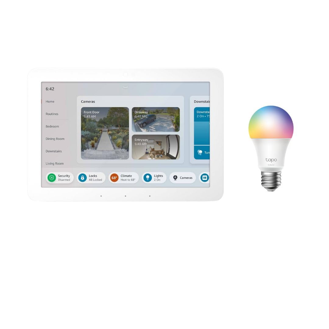 Echo Hub with TP-Link Tapo Smart Color Bulb