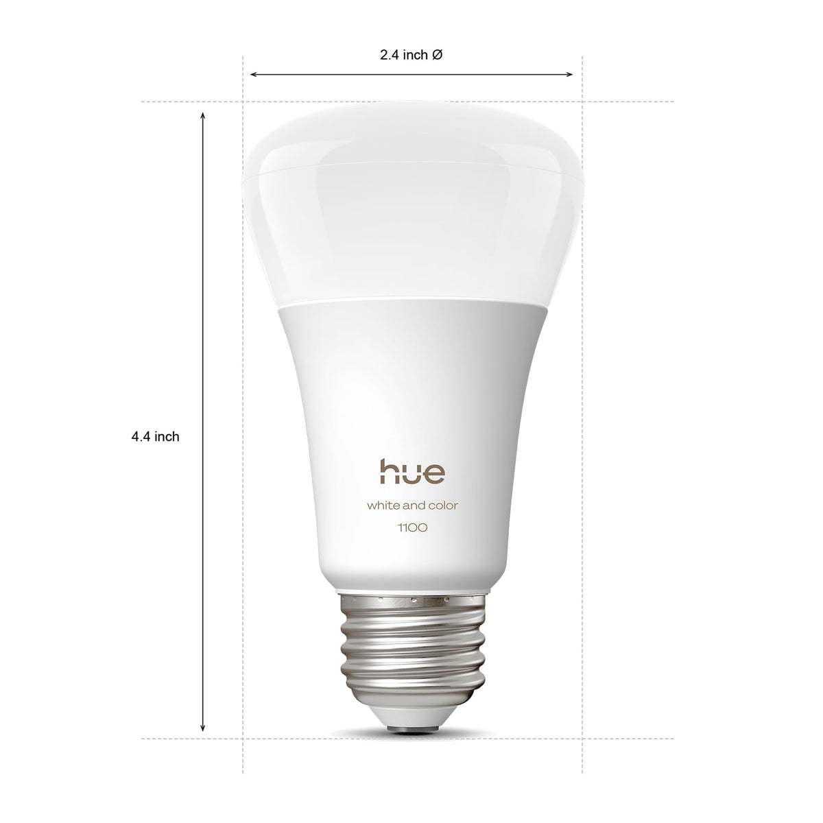 Philips Hue Smart LED A19 Bulb 4-Pack White and Color Ambiance, E26 Base,10.5W, Full Spectrum Light 1000K-20000K,1100 Lumens, Dimmable,Compatible with Alexa,Google, Apple Home