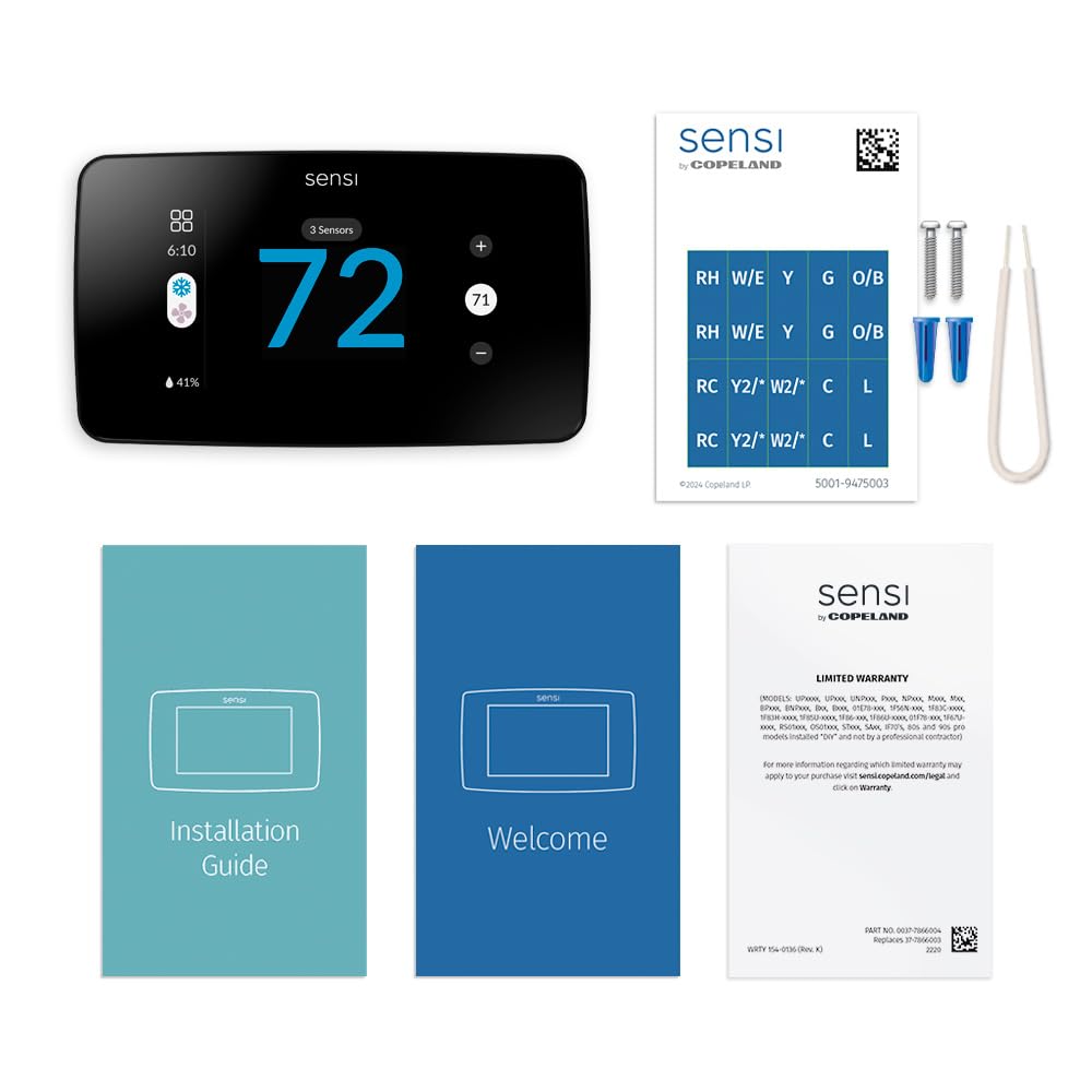 Sensi Touch 2 Smart Thermostat Wi-Fi, Alexa, Energy Star Certified, ST76