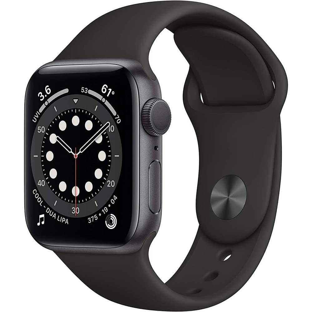 Apple Watch Series 6 (GPS + Cellular, 44mm) - Blue Aluminum Case with Deep Navy Sport Band (Renewed)