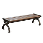 Outdoor Bench Metal, All Weather Resistant Backless Patio Garden Bench for Porch, Garden, Lawn, Balcony(120cm/47in)