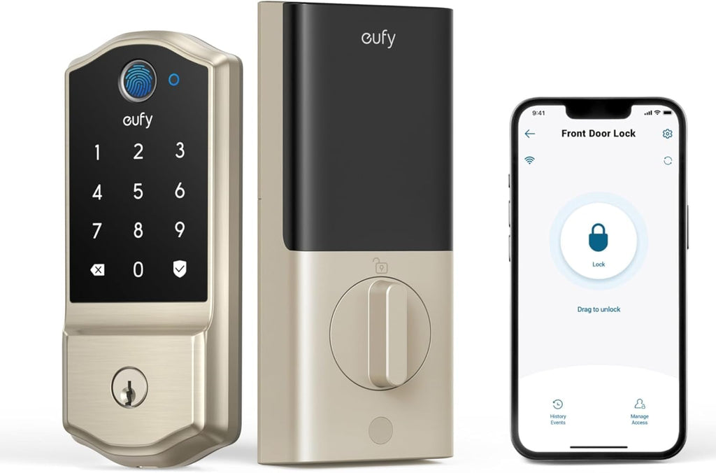 eufy Security Smart Lock Front Door Lever Set, Keyless Entry Deadbolt