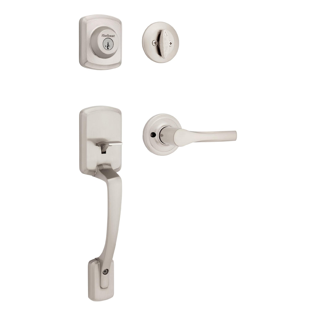 Kwikset Henley Front Door Lock Set with Deadbolt and SmartKey, Matte Black