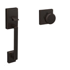 SCHLAGE Century Lower Half Entry Handleset, Latitude Lever, Matte Black