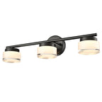 DAYCENT Black 3-Light Bathroom Vanity Lights with APP/Remote Control 21.26"