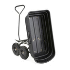 Gorilla Carts 600 lb Poly Garden Dump Cart, 4 Cu Ft Wagon, Quick-Release