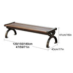 Outdoor Bench Metal, All Weather Resistant Backless Patio Garden Bench for Porch, Garden, Lawn, Balcony(120cm/47in)