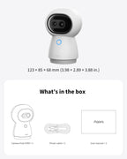 Aqara Indoor Security Camera G350, 4K UHD Dual-Lens Matter Camera Hub