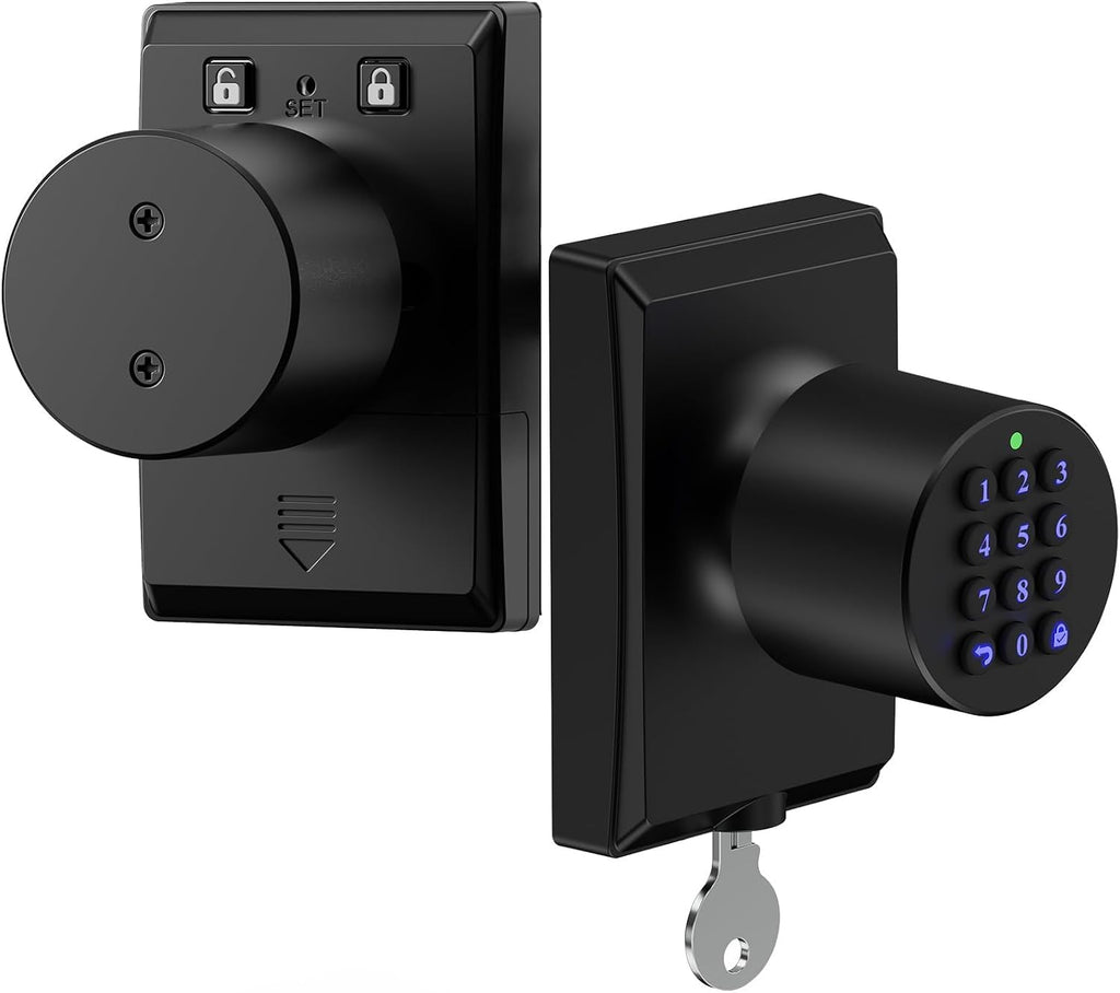 Keyless Entry Lock with Code Door Knob with Keypad Oil Rubbed Bronze 4Pack