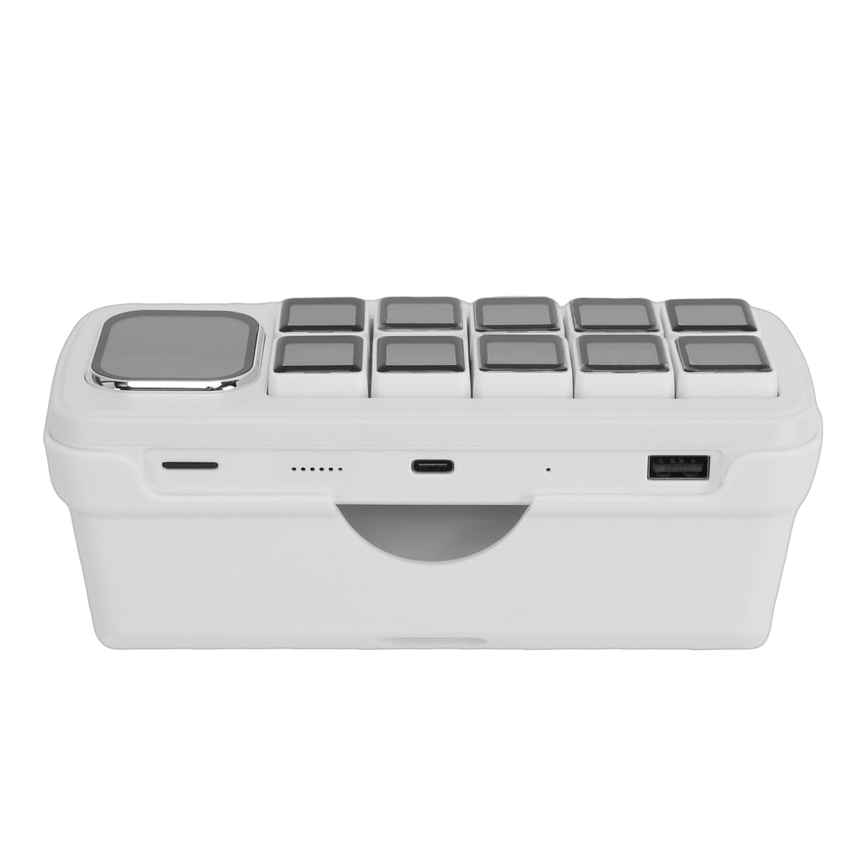 AI Voice Control Panel with LCD Macro Keys for Efficient Task Automation and Theme Modification for Smart Home Use (White)