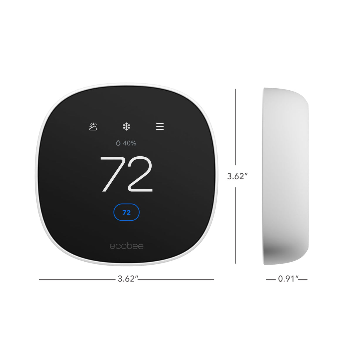 ecobee Smart Thermostat Essential - WiFi Thermostat, Energy Star Certified